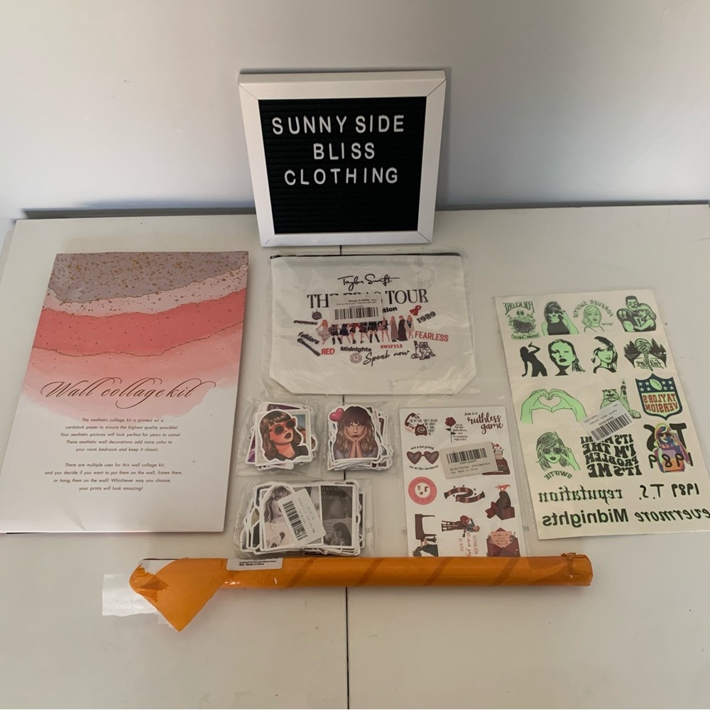 Taylor Swift Bundle Stickers, Temporary Tattoos, Affirmation Poster, Wall Photos